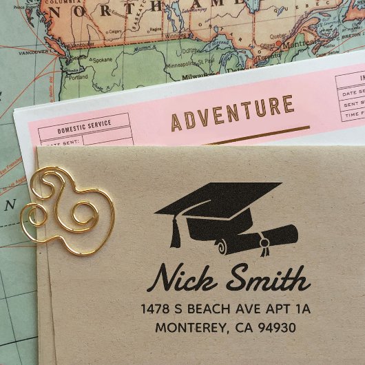 カスタム卒業差出人住所 セルフインキングスタンプ