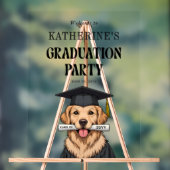 カスタム卒業式かわいいゴールデンレトリエバードッグ アクリルサイン (ニュートラル)