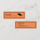 カスタム卒業式の名前（オレンジ） コーリングカード (正面/裏面)