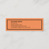 カスタム卒業式の名前（オレンジ） コーリングカード (裏面)