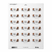 カスタム卒業式エレガント2フォト差出人住所 ラベル (フルシート)