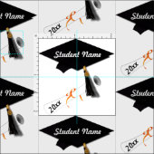 カスタム卒業式キャップと卒業証書 ファブリック (タイル)