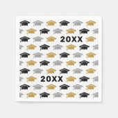 カスタム卒業式キャップトリオパターン スタンダードカクテルナプキン (正面)