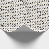 カスタム卒業式キャップトリオパターン ラッピングペーパー (角)