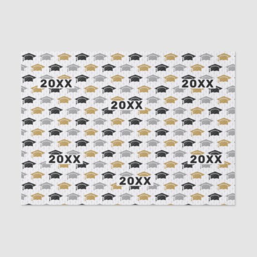カスタム卒業式キャップトリオパターン 薄葉紙 (正面)
