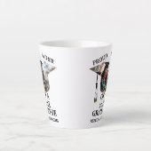 カスタム卒業式タッセル写真誇りを持った父 カフェラテマグ (正面)