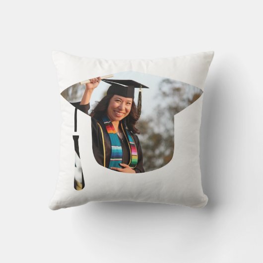 カスタム卒業式タッセル写真誇りを持った父 クッション (裏面)