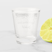 カスタム卒業式パーティラパーソナライズされたードシルバー ショットグラス (裏面)