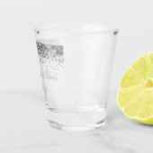 カスタム卒業式パーティラパーソナライズされたードシルバー ショットグラス (右)