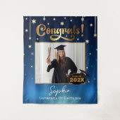 カスタム卒業式パーティー2025年12月フォトブース タペストリー (正面)