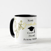 カスタム卒業式マグカップ – 彼女の完璧な贈り物 マグカップ (正面左)