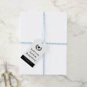 カスタム卒業式モダンパーティーありがとう ギフトタグ (より糸付き)