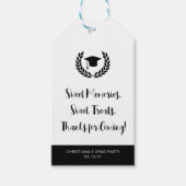 カスタム卒業式モダンパーティーありがとう ギフトタグ (正面)