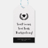 カスタム卒業式モダンパーティーありがとう ギフトタグ (裏面)