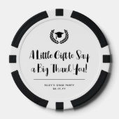 カスタム卒業式モダンパーティーありがとう ポーカーチップ (正面)