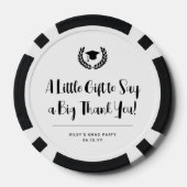 カスタム卒業式モダンパーティーありがとう ポーカーチップ (裏面)