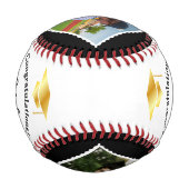 カスタム卒業式4 2025年の写真教室 | ゴールド 野球ボール (裏面)