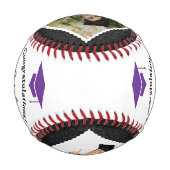 カスタム卒業式4 2025年の写真教室 | パープル 野球ボール (裏面)