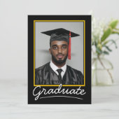 カスタム卒業招待状カード | クラシックデザイン 招待状 (スタンド正面)