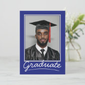 カスタム卒業招待状カード | クラシックデザイン 招待状 (スタンド正面)