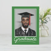 カスタム卒業招待状カード | クラシックデザイン 招待状 (スタンド正面)