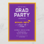 カスタム卒業招待状カード | クラシックデザイン 招待状 (裏面)