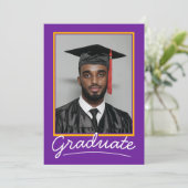 カスタム卒業招待状カード | クラシックデザイン 招待状 (スタンド正面)