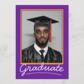 カスタム卒業招待状カード | クラシックデザイン 招待状 (正面)