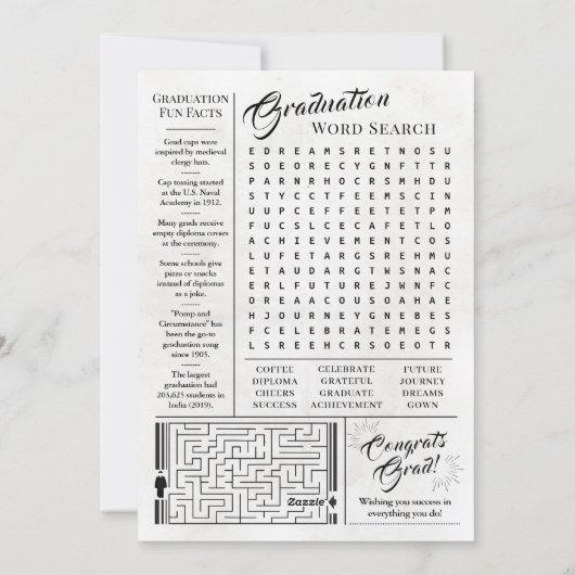 カスタム卒業新聞ユニーク卒業カード シーズンカード (裏面)