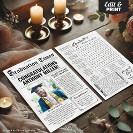 カスタム卒業新聞ユニーク卒業カード シーズンカード