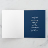 カスタム卒業祝いおもしろい引用文大 カード (内部)