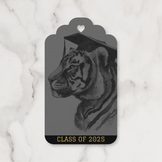 カスタム卒業箔メッセージカード ギフトタグ (裏面)