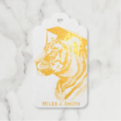 カスタム卒業箔メッセージカード ギフトタグ (正面)