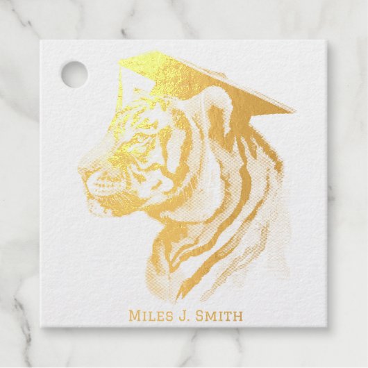 カスタム卒業箔メッセージカード フェイバータグ (正面)