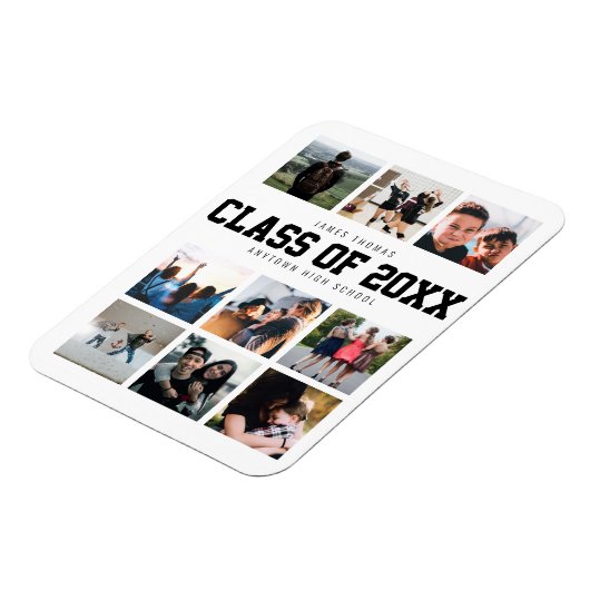 カスタム卒業記念フォトコラージュ マグネット (左側)