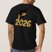 カスタム卒業記念フォトTシャツ 2026年卒 Tシャツ (裏面)