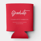 カスタム卒業赤と白パーティークーラーボックス 缶クーラー (裏面)