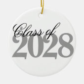 カスタム卒業 |シンプルの学年 セラミックオーナメント (正面)