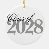 カスタム卒業 |シンプルの学年 セラミックオーナメント (裏面)