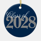 カスタム卒業 |ネイビーブルーグレーグラードキープサケ セラミックオーナメント (正面)