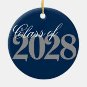 カスタム卒業 |ネイビーブルーグレーグラードキープサケ セラミックオーナメント (裏面)