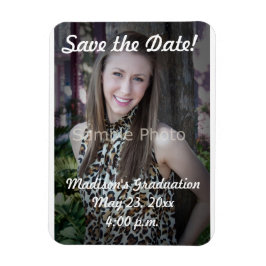 カスタム卒業Save the Date Photo Magnet マグネット