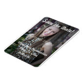 カスタム卒業Save the Date Photo Magnet マグネット (左側)