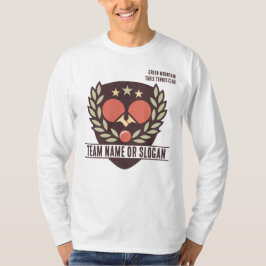 カスタム卓球チームネームクラブリーグ Tシャツ