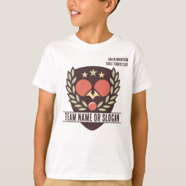カスタム卓球チームネームクラブリーグ Tシャツ
