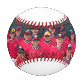 カスタム協力ベースボールチーム写真記念 野球ボール (正面)