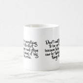 カスタム単語モノクロエステティック コーヒーマグカップ (中央)