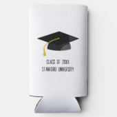 カスタム博士学位卒業パーティー スリム缶クーラー (裏面)