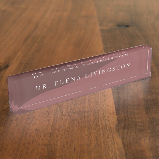カスタム博士課程の卒業生の表札 デスクネームプレート (側面)