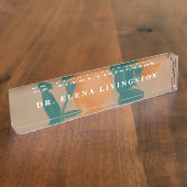 カスタム博士課程の卒業生ヴィンテージ名札 デスクネームプレート (側面)